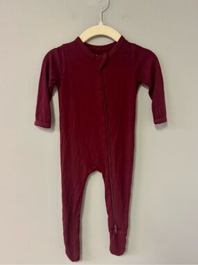 Kyte BABY Burgundy Zip One-Piece Footed Pajama